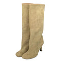 Women Knee High Boots Wide Calf Stiletto Boots Square Toe Pull On High Heel Boots All Matched Non Slip for Outdoor Travel