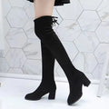 Thick Sole Knitted Long Boots for Women Fashion Elastic Socks Shoes Boots Over Knee Heels Botas De Mujer 2024 Pointed High Heels